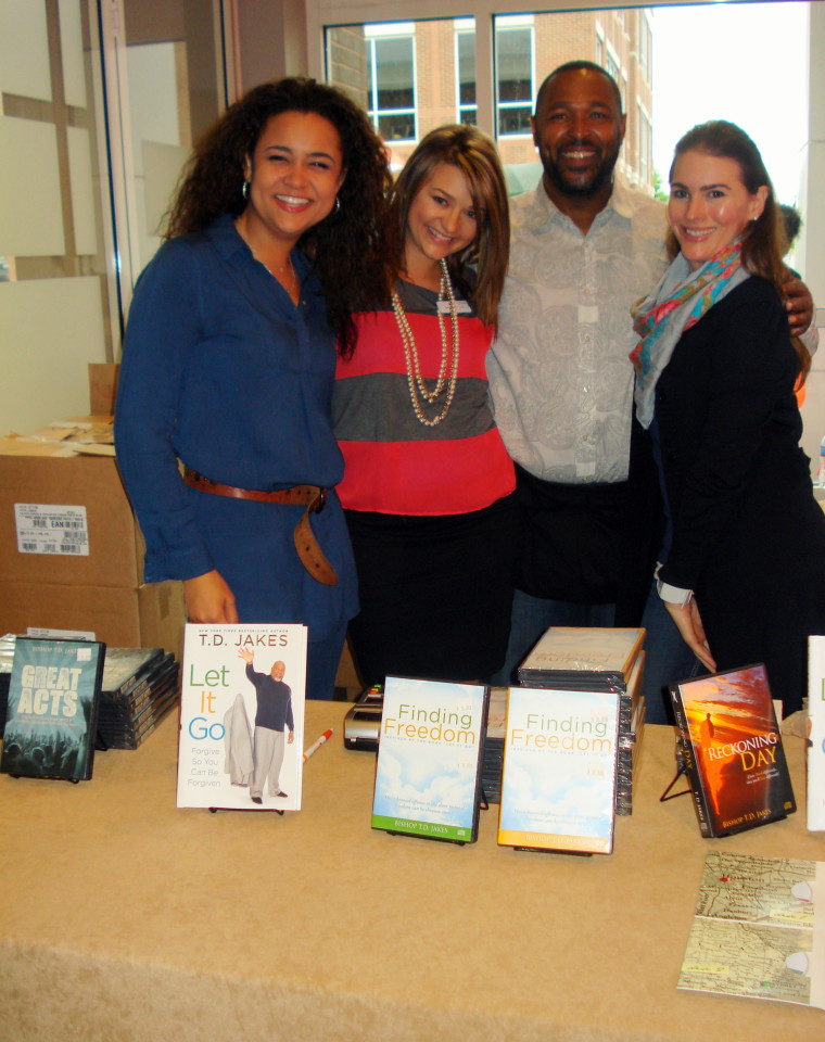 The SURGE helps out with the book table for T.D. Jakes @ Elevation Church